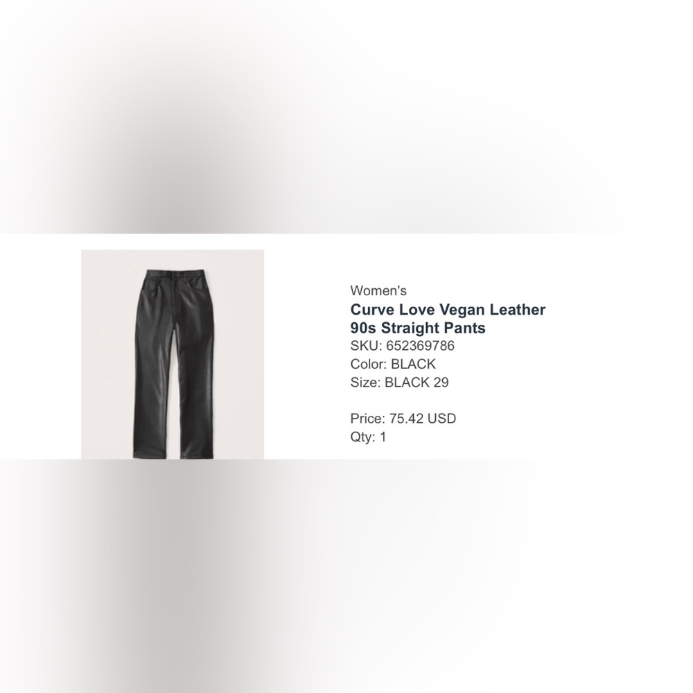 Abercrombie 90’s Straight Leather Pants